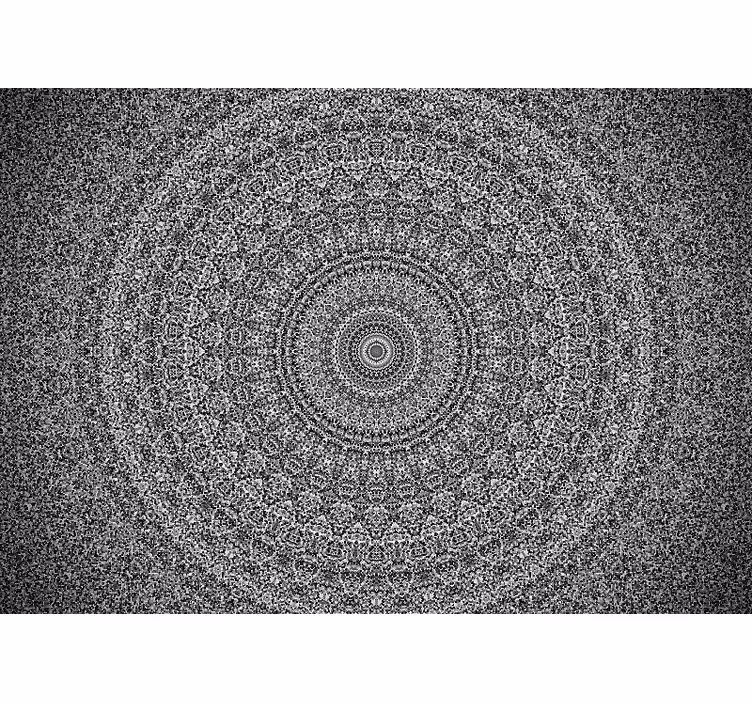 Rollo fenster schlafzimmer graustufen mandala - TenStickers