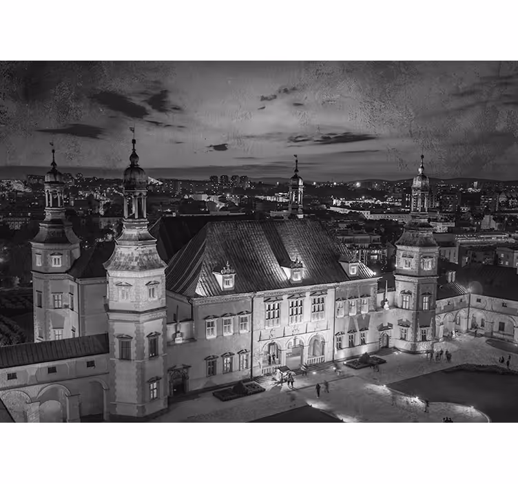 Rollo fenster schlafzimmer kielce bei nacht - TenStickers