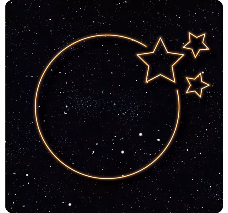 Rollo fenster grau sterne und mond im all - TenStickers