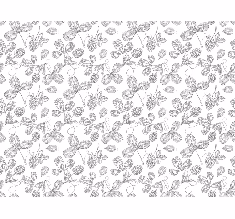 Rollo fenster grau mit floralem stickmuster - TenStickers