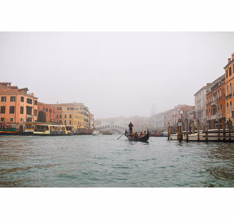 Rollo fenster wohnzimmer mit schönen kanälen von venedig - TenStickers