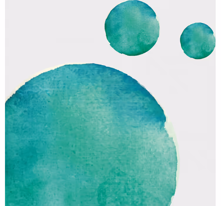 Rollo fenster wohnzimmer abstrakte aquamarine aquarelle - TenStickers