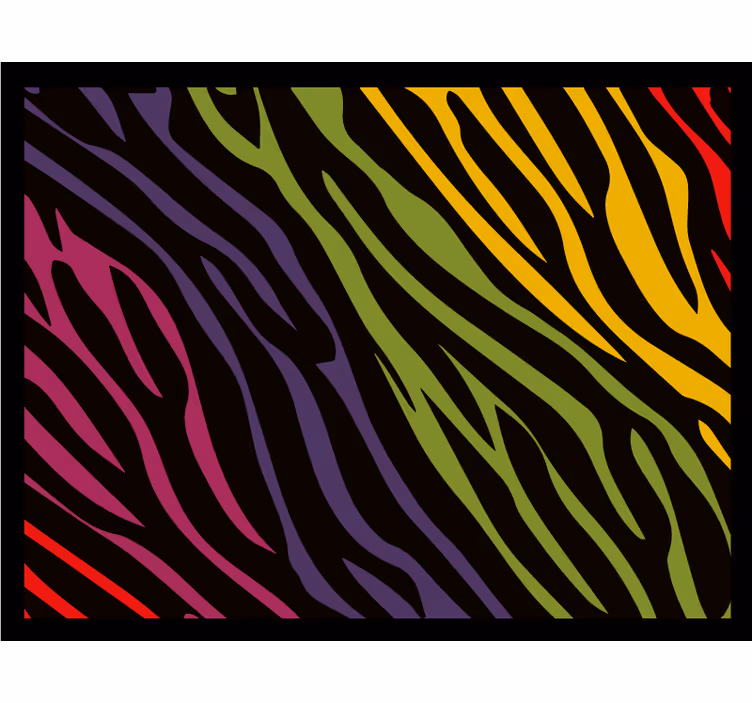 Rollo fenster schlafzimmer im regenbogen zebra druck - TenStickers