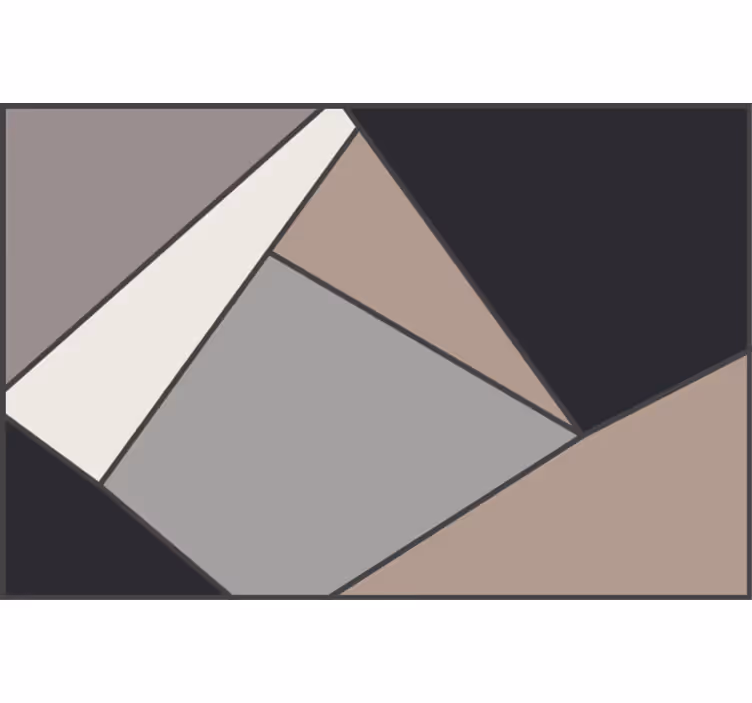 Rollo fenster schlafzimmer teppich geometrische formen beige - TenStickers
