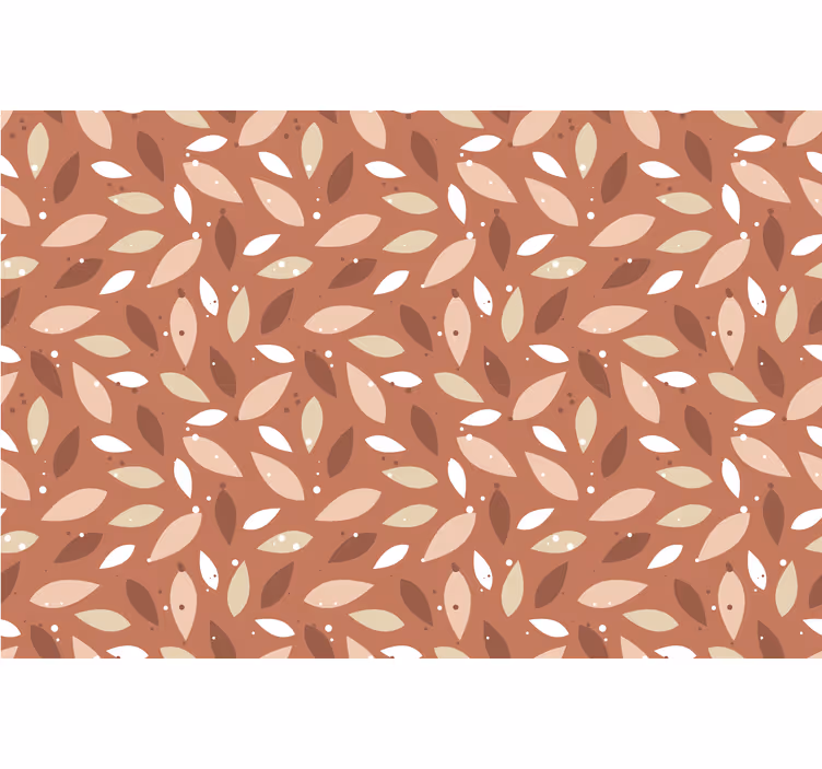 Rollo fenster schlafzimmer mit terracotta blättermuster - TenStickers