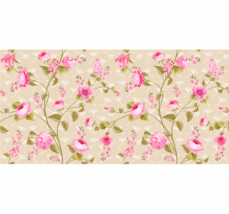 Rollo fenster schlafzimmer mit vintage blumenmuster - TenStickers
