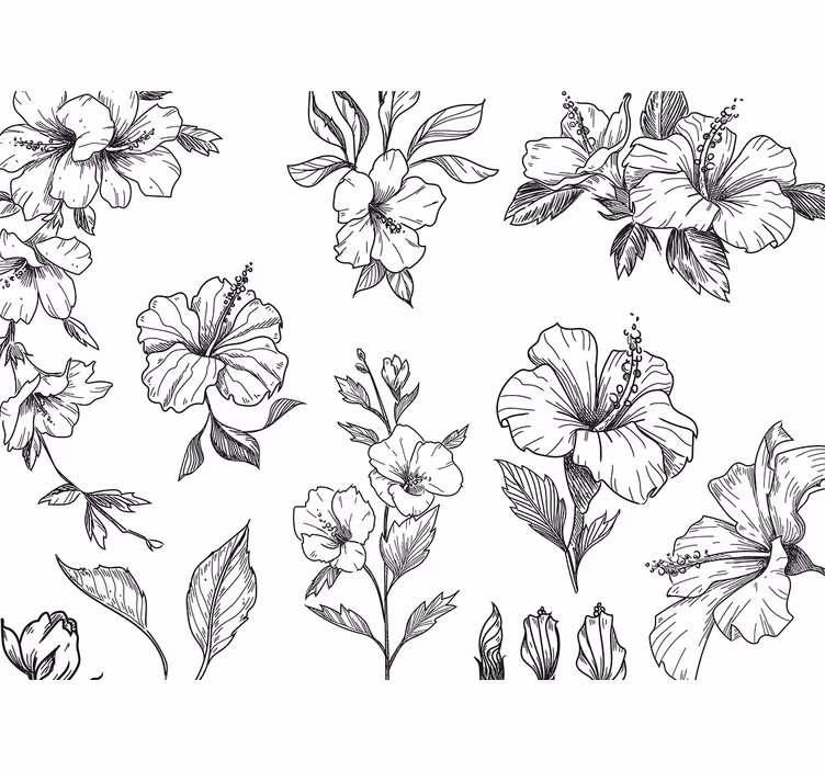 Rollo fenster schlafzimmer mit blumenmotiv - TenStickers