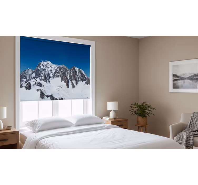 Rollo fenster schlafzimmer mont-blanc landschaft - TenStickers