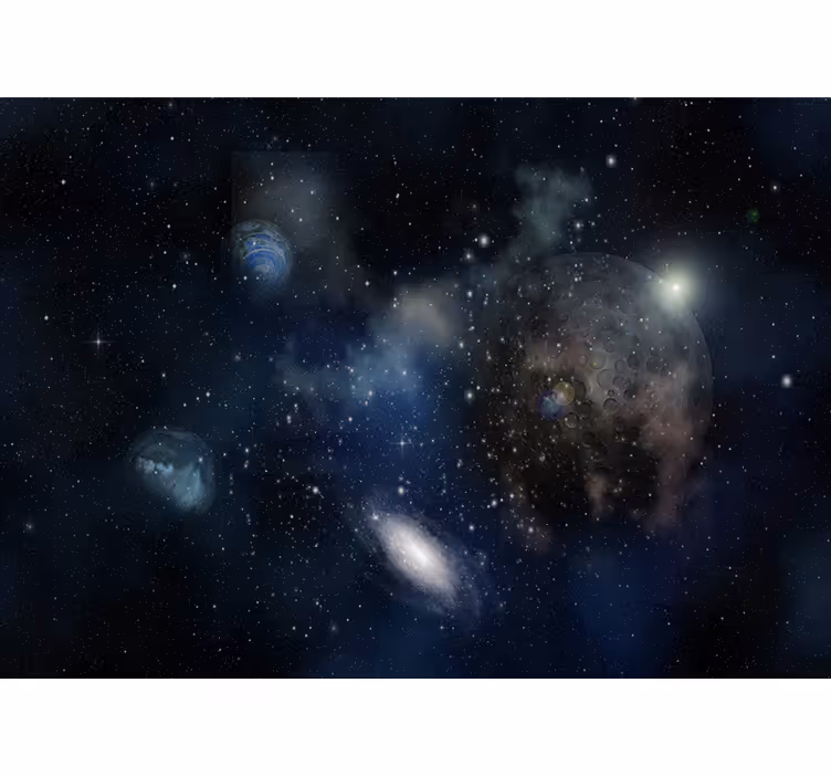 Rollo fenster schlafzimmer mit wunderschönem blick ins all - TenStickers