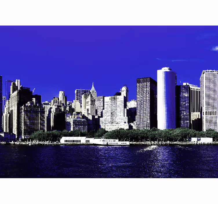 Rollo fenster schlafzimmer abendliche skyline manhattan - TenStickers