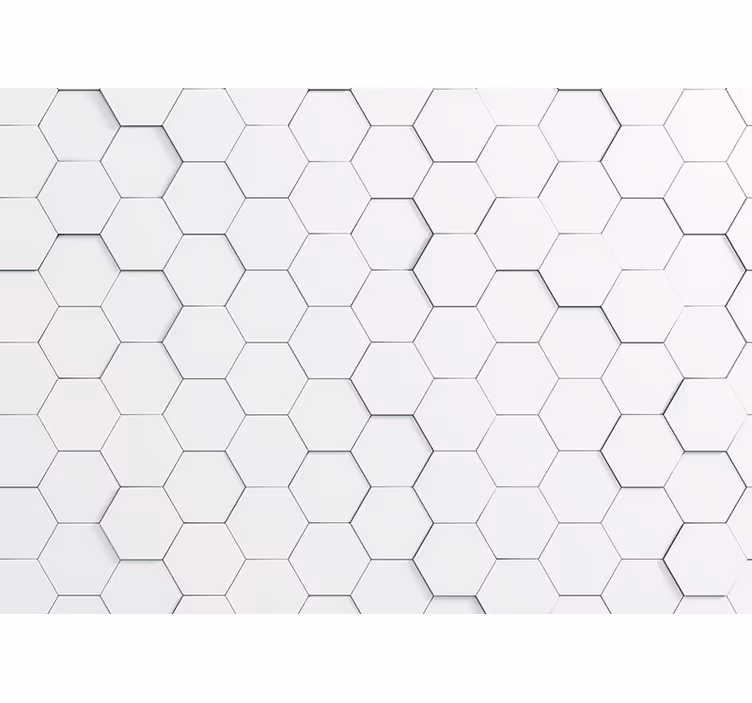 Rollo fenster weiß mit hexagonalen schattenmuster - TenStickers