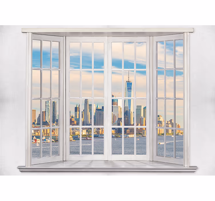 Rollo fenster weiß blick auf den east river - TenStickers