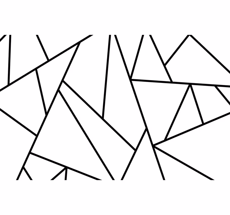 Rollo fenster weiß mit schwarzen geometrischen linien - TenStickers