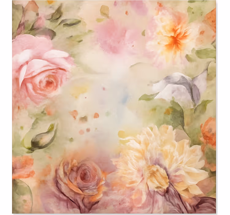 Rollo fenster wohnzimmer mit pinken rosen - TenStickers