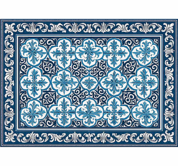 Rollo fenster wohnzimmer im blauen portugiesischen muster - TenStickers