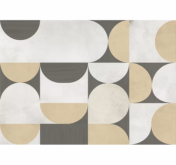 Rollo fenster wohnzimmer in abstrakten geometrien - TenStickers