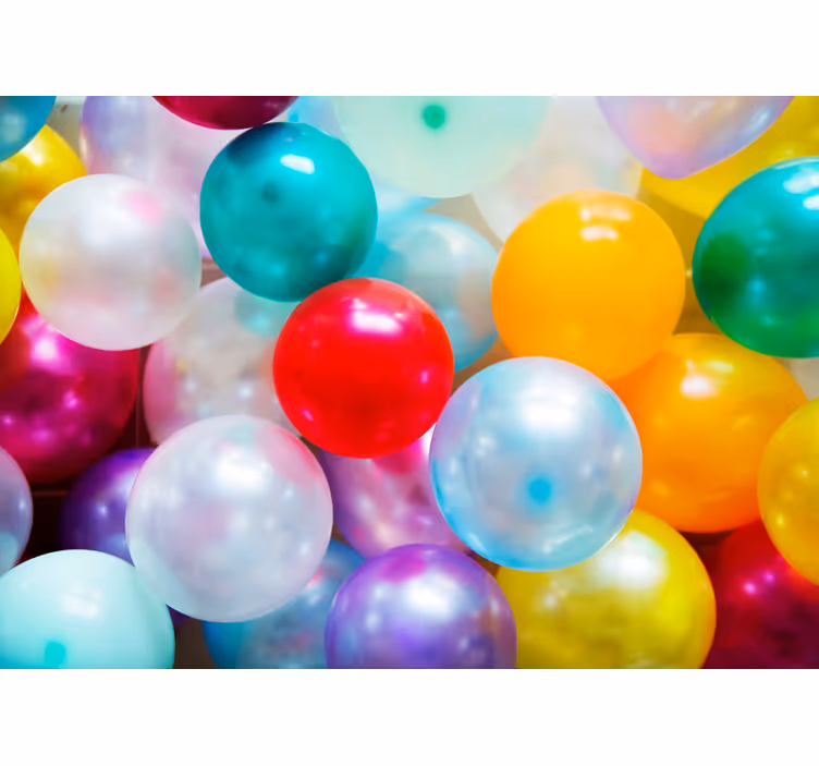 Rollo fenster kinderzimmer bunte luftballons wanddeko - TenStickers