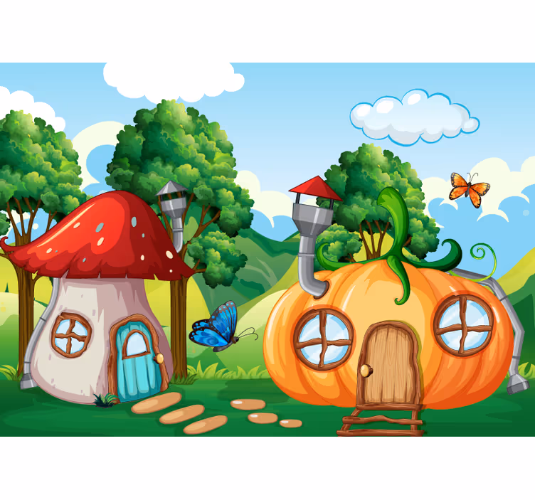 Rollo fenster kinderzimmer wandtapete fantasiewald - TenStickers