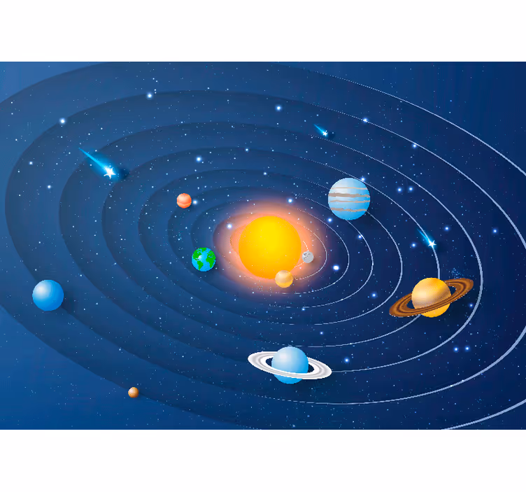 Rollo fenster kinderzimmer planeten des sonnensystems - TenStickers