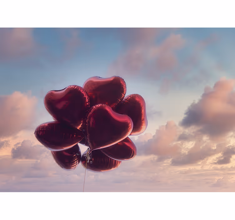 Rollo fenster kinderzimmer mit vintage herzballons - TenStickers