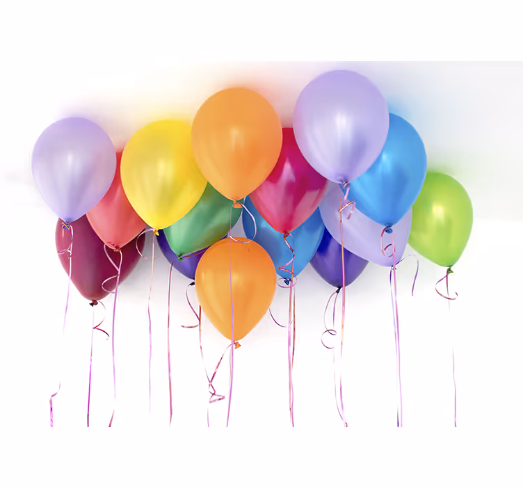 Rollo fenster kinderzimmer mit bunten ballons oben - TenStickers