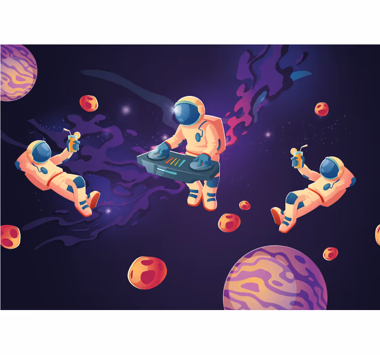 Rollo fenster kinderzimmer mit astronauten motiven - TenStickers