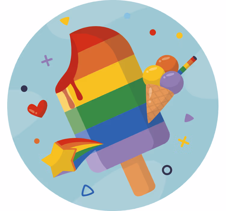 Rollo fenster kinderzimmer eislutscher regenbogen - TenStickers