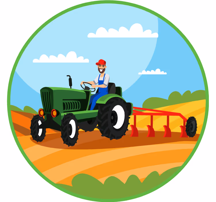 Rollo fenster kinderzimmer pflugtraktor design - TenStickers