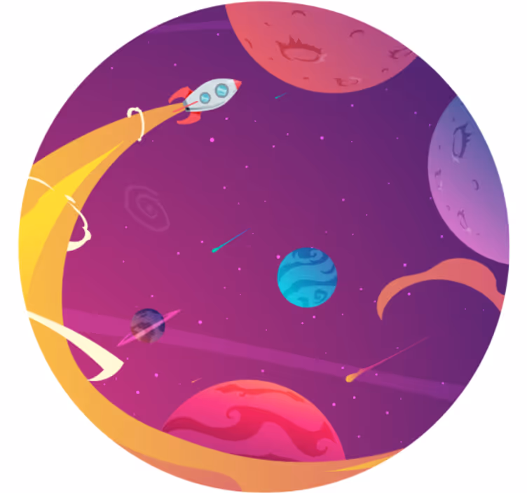 Rollo fenster kinderzimmer rakete im weltraum - TenStickers