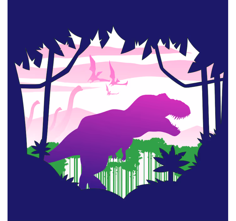 Rollo fenster kinderzimmer großer dinosaurier teppich - TenStickers