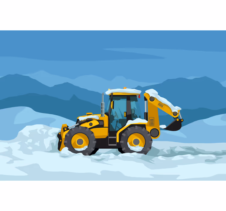 Rollo fenster kinderzimmer gelber traktor realistisch - TenStickers