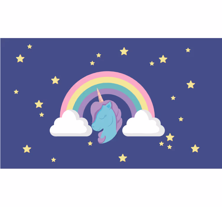Rollo fenster kinderzimmer einhorn im regenbogenstil - TenStickers