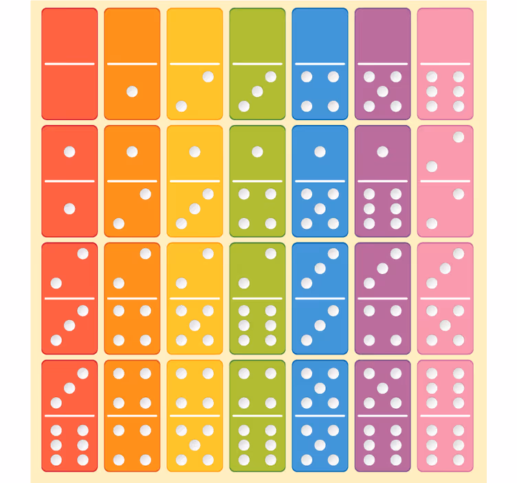Rollo fenster kinderzimmer domino brettspiel - TenStickers