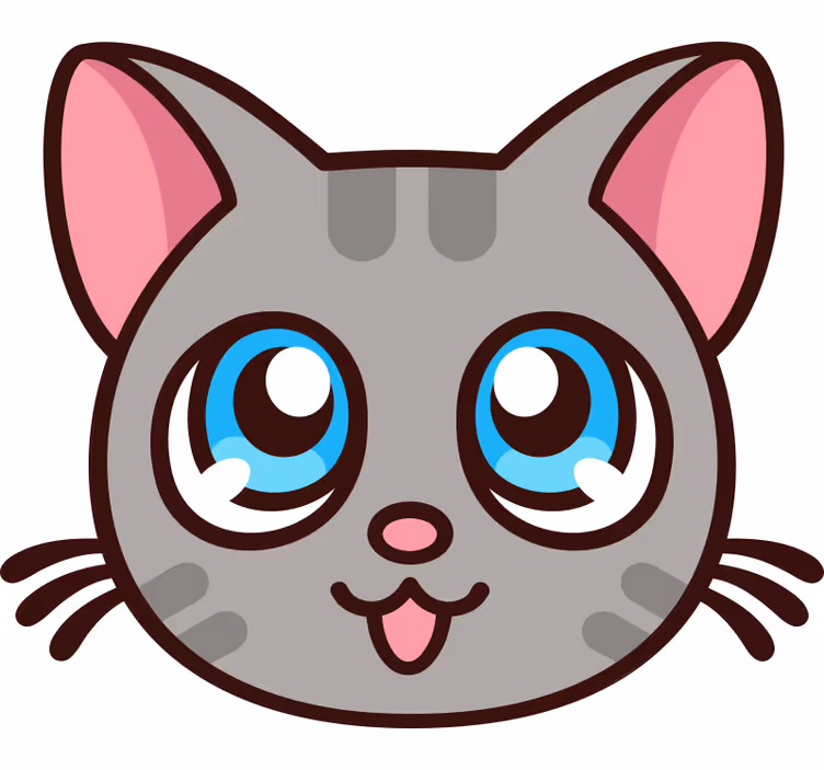 Rollo fenster kinderzimmer mit niedlicher anime katze - TenStickers