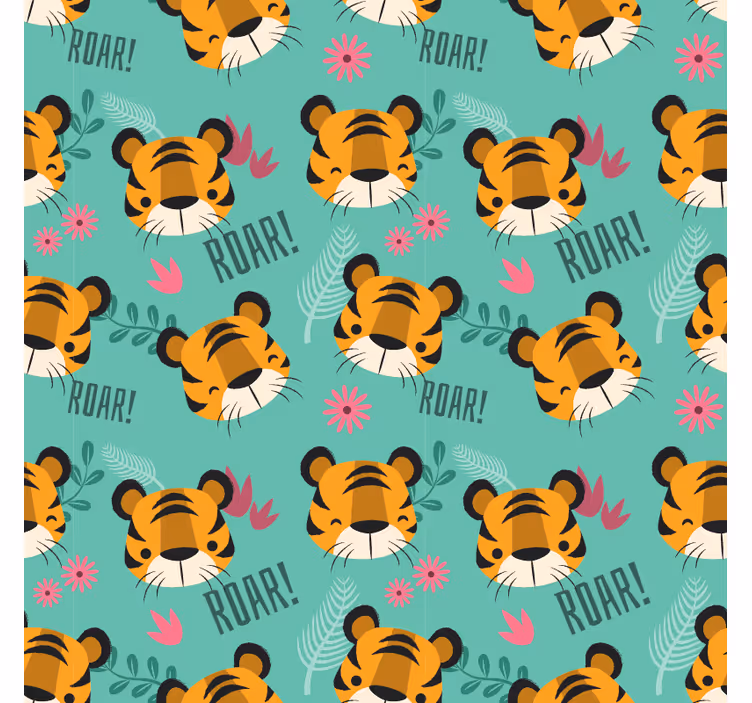 Rollo fenster kinderzimmer mit tiger-muster - TenStickers