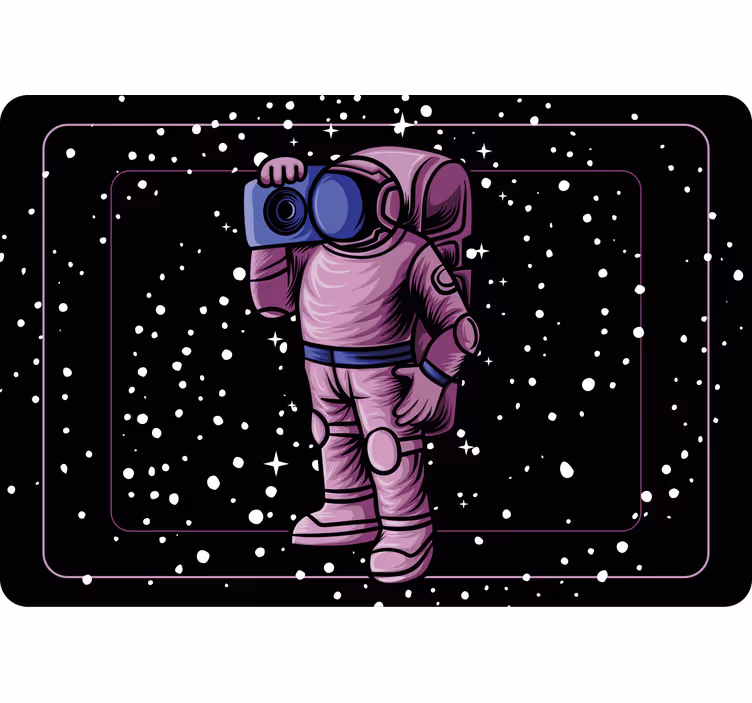 Rollo fenster kinderzimmer astronaut mit radioaufnahme - TenStickers