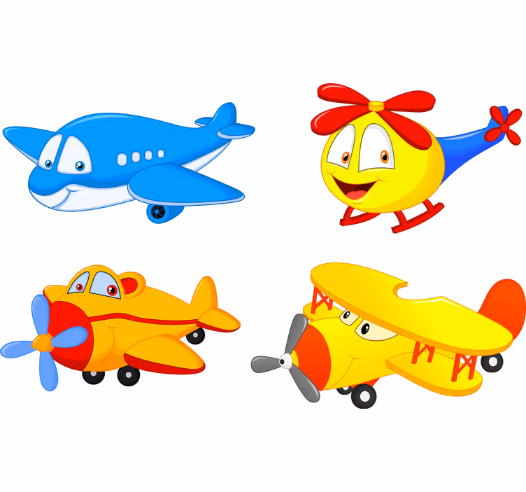 Rollo fenster kinderzimmer flugzeuge und hubschrauber - TenStickers
