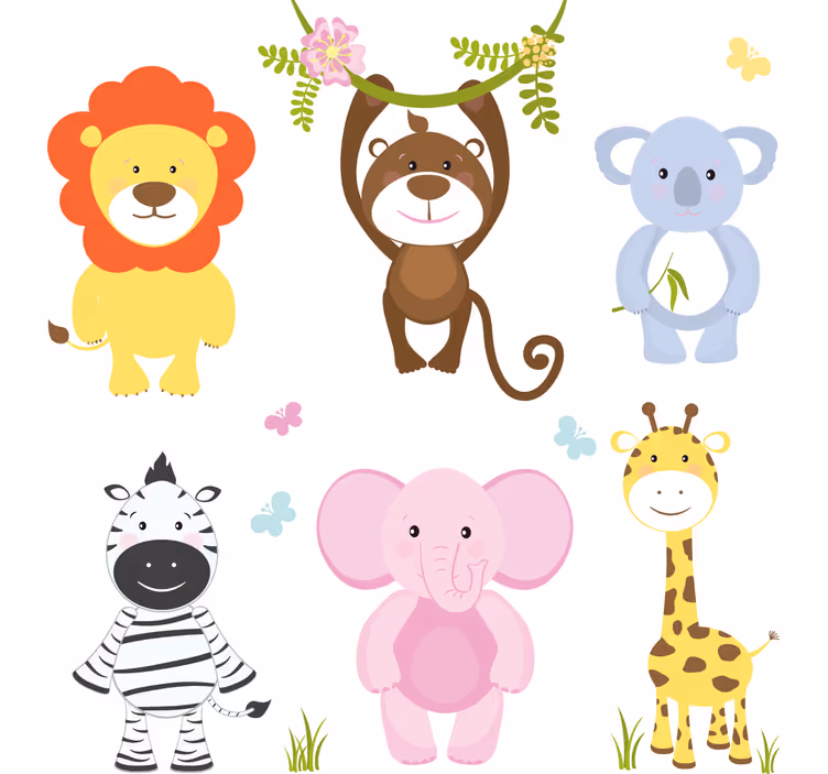 Rollo fenster kinderzimmer bunte tierchen - TenStickers