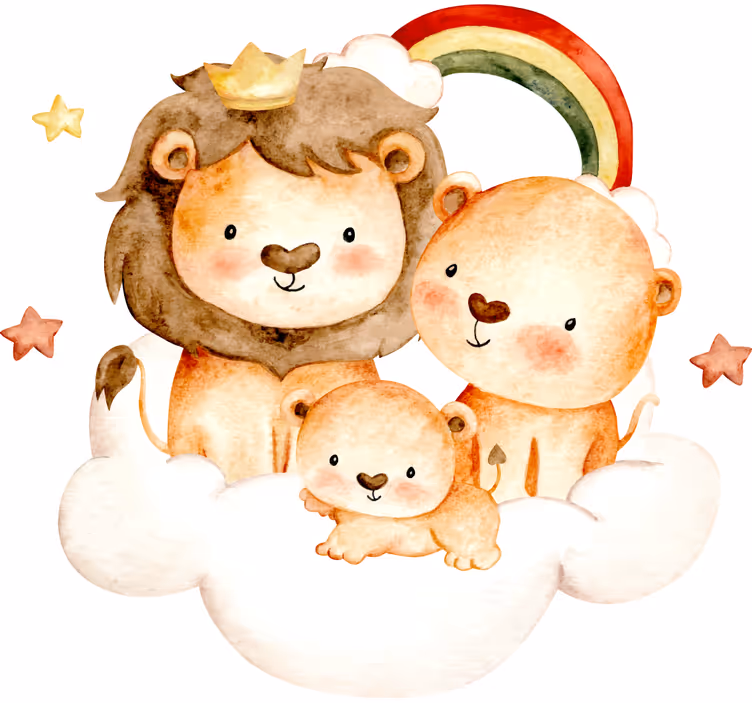 Rollo fenster kinderzimmer mit tiermotiven und wolken - TenStickers