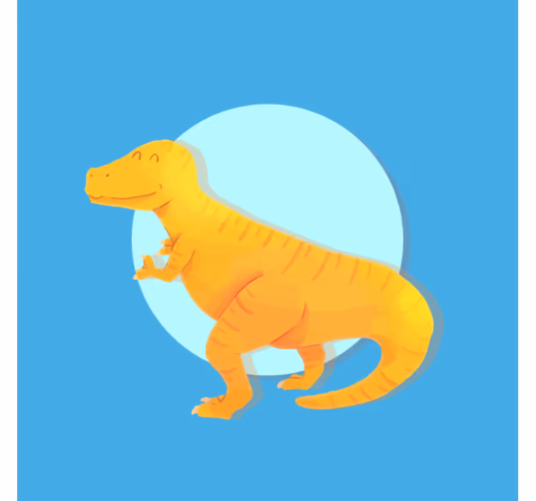 Rollo fenster kinderzimmer gelber dino t-rex nordic - TenStickers