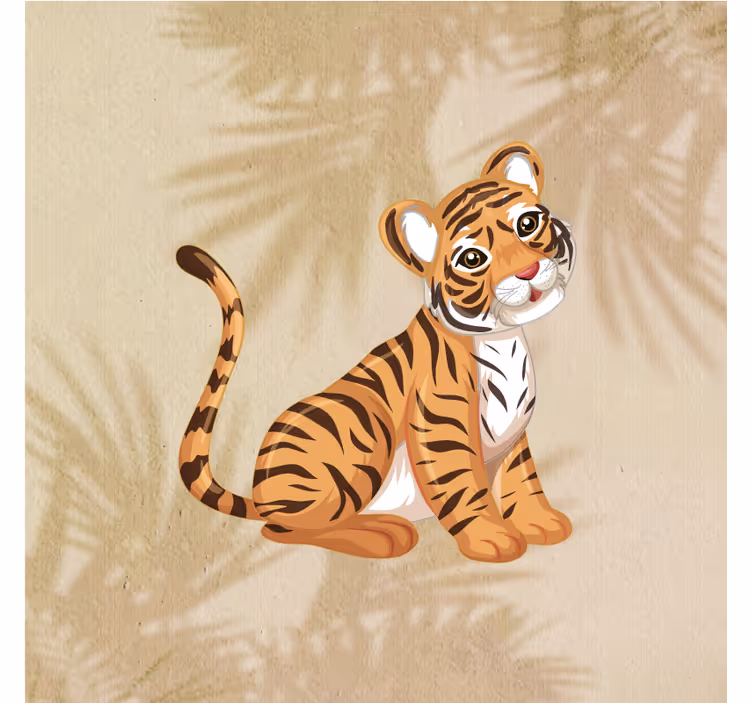 Rollo fenster kinderzimmer baby tiger portrait quadres 3 - TenStickers