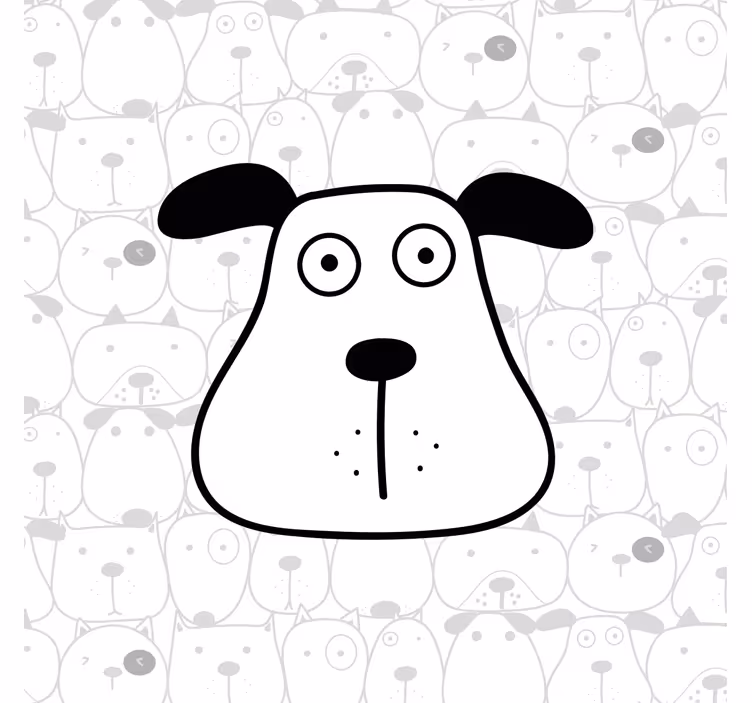 Rollo fenster kinderzimmer mit tollem hundemuster - TenStickers