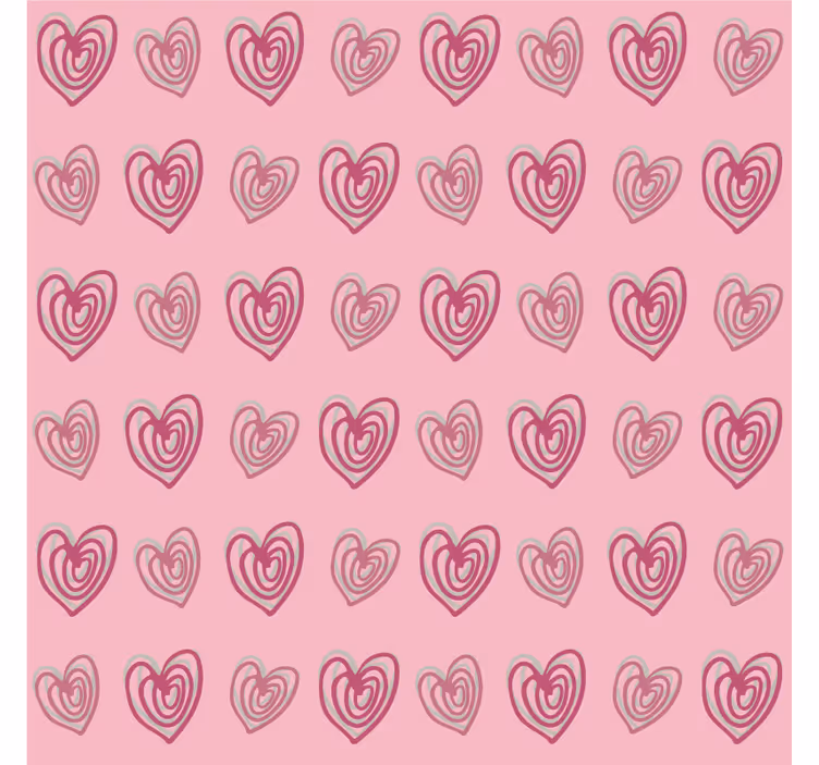 Rollo fenster kinderzimmer doodle herzen pink muster - TenStickers