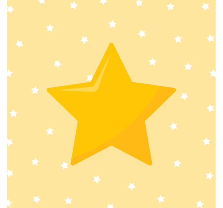 Rollo fenster kinderzimmer gelbes klassisches sternenmuster - TenStickers