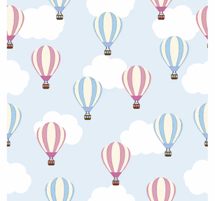 Rollo fenster kinderzimmer himmel und luftballons - TenStickers