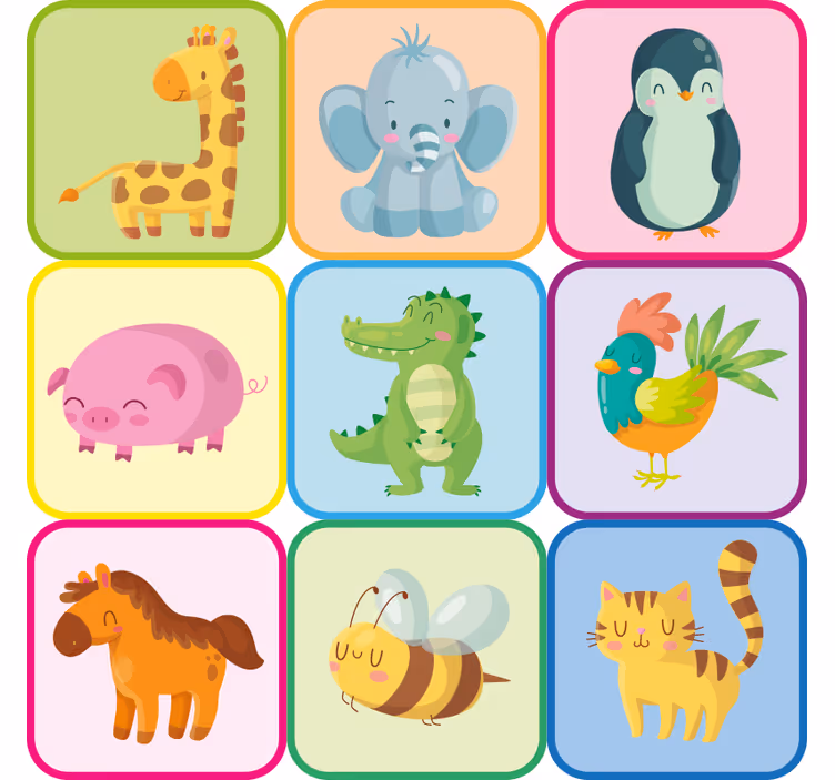 Rollo fenster kinderzimmer tier-sticker für möbel - TenStickers