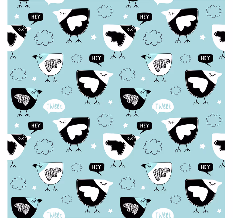 Rollo fenster kinderzimmer hühnerdesign schwarz - TenStickers