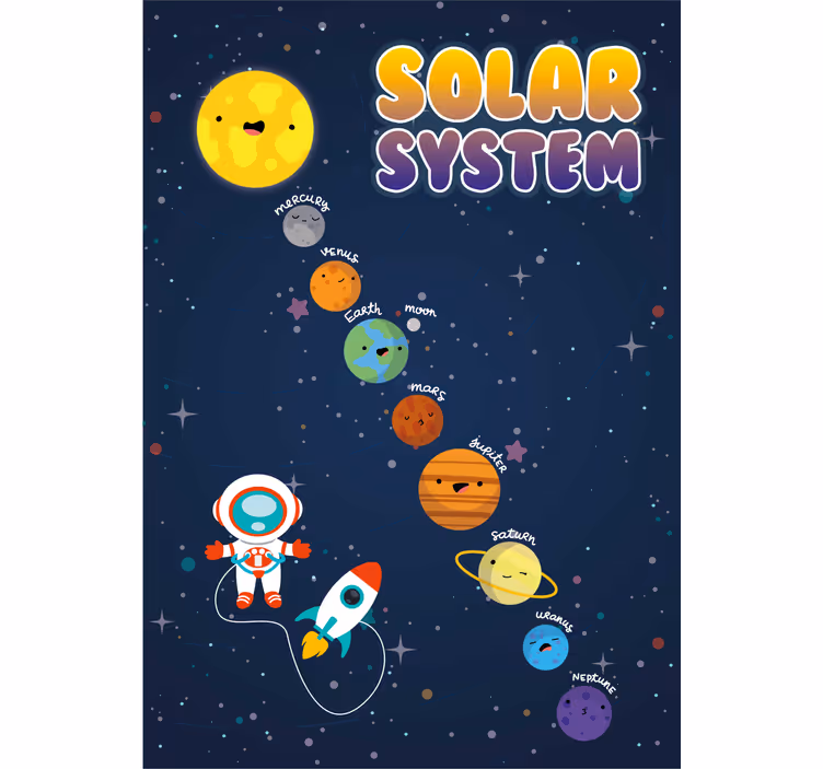 Rollo fenster kinderzimmer mit sonnensystem motiv - TenStickers