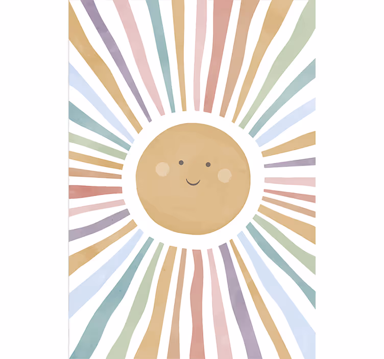 Rollo fenster kinderzimmer glückliche sonne - TenStickers