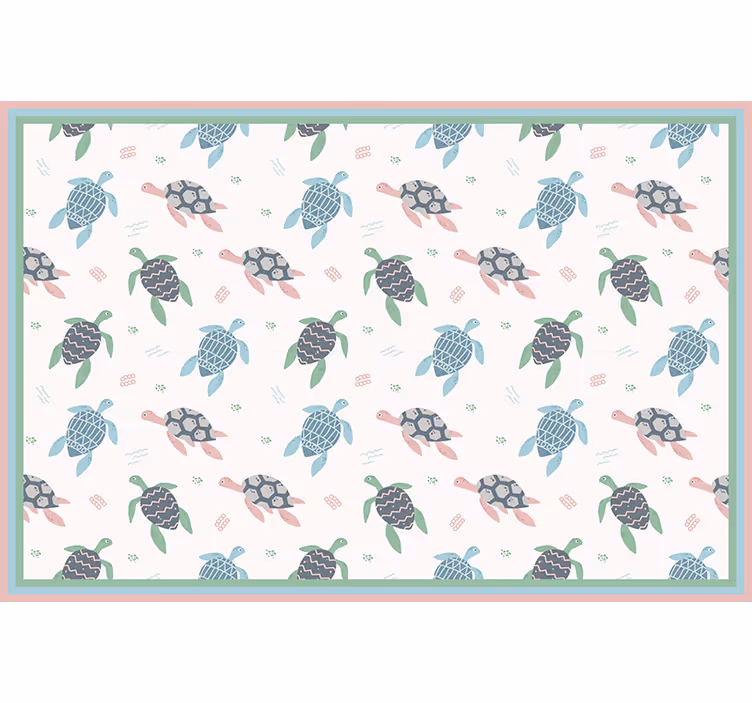 Rollo fenster kinderzimmer sanfte farb-schildkröten - TenStickers